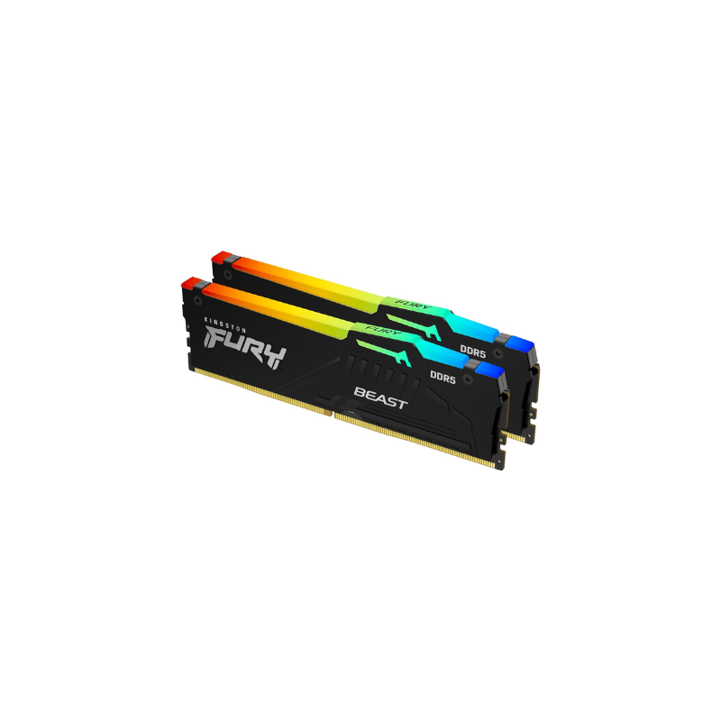 Memoria ram ddr5 32gb 2x16gb kingston - 6000mhz - pc5 48000 - fury beast rgb - cl36