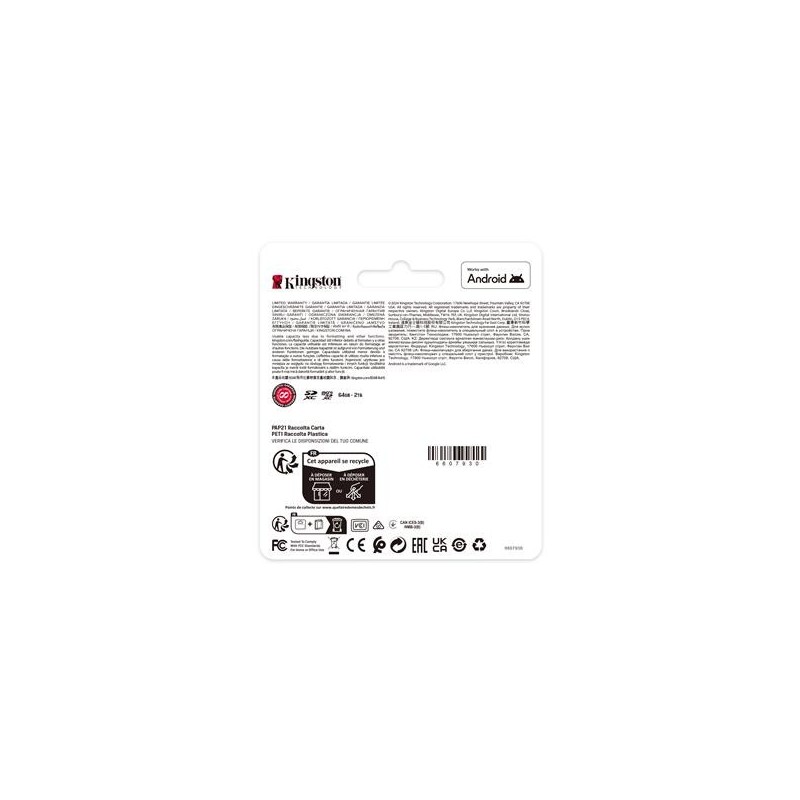 Tarjeta memoria sdxc 128gb kingston canvas select plus uhs - i clase 10