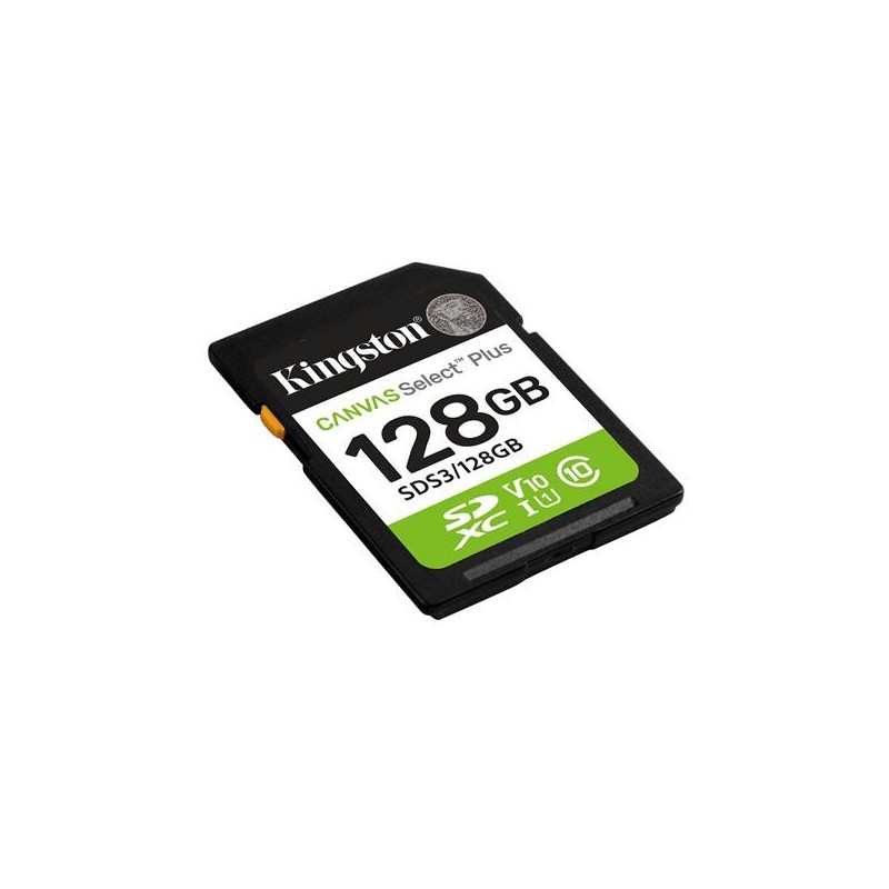 Tarjeta memoria sdxc 128gb kingston canvas select plus uhs - i clase 10