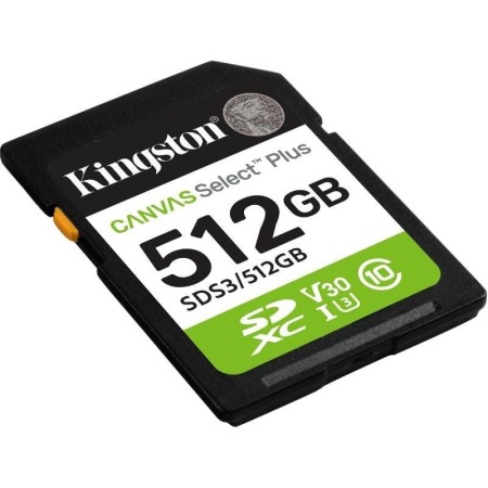 Tarjeta memoria sdxc 512gb kingston canvas select plus uhs - i clase 10