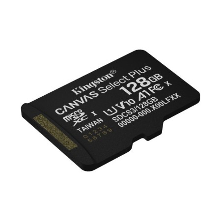 Tarjeta memoria micro secure digital sdxc 128gb kingston canvas select plus clase 10 uhs - 1 + adaptador sd