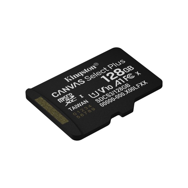 Tarjeta memoria micro secure digital sdxc 128gb kingston canvas select plus clase 10 uhs - 1 + adaptador sd