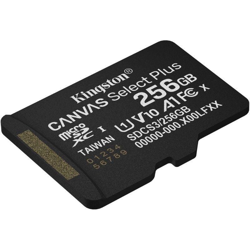 Tarjeta memoria micro secure digital sdxc 256gb kingston canvas select plus clase 10 uhs - 1