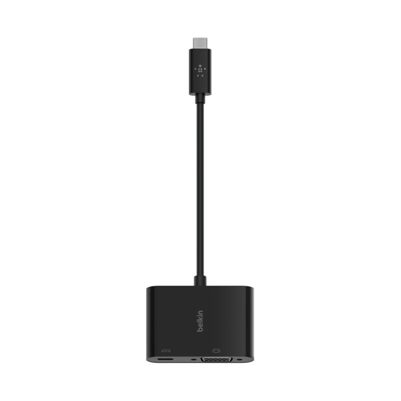 Adaptador usb tipo c a usb tipo c - vga belkin macho - hembra - negro