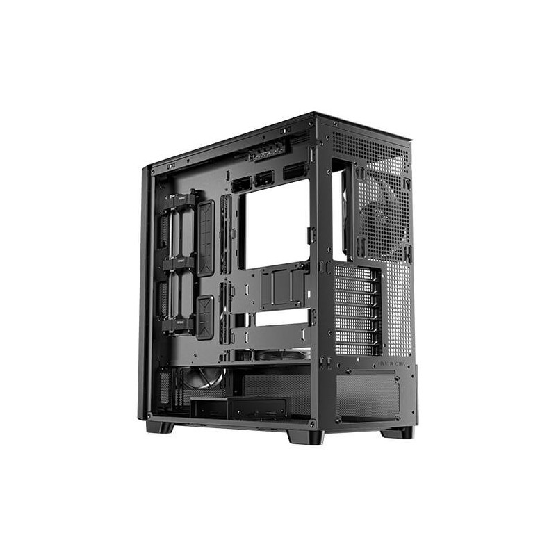 Caja ordenador gaming antec flux se atx wood negra