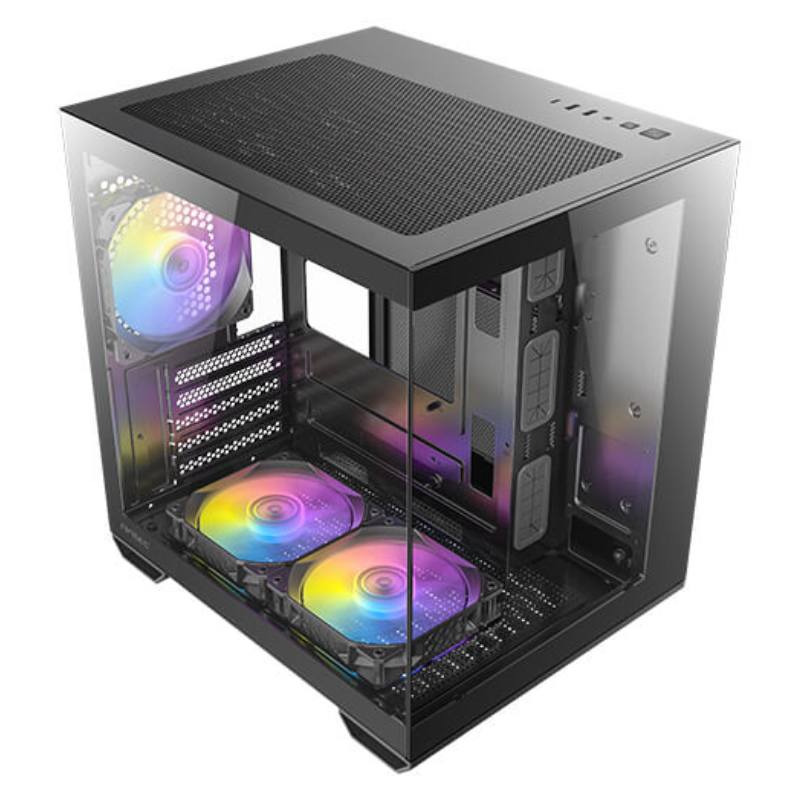 Caja ordenador gaming antec cx60m matx argb cristal templado negro