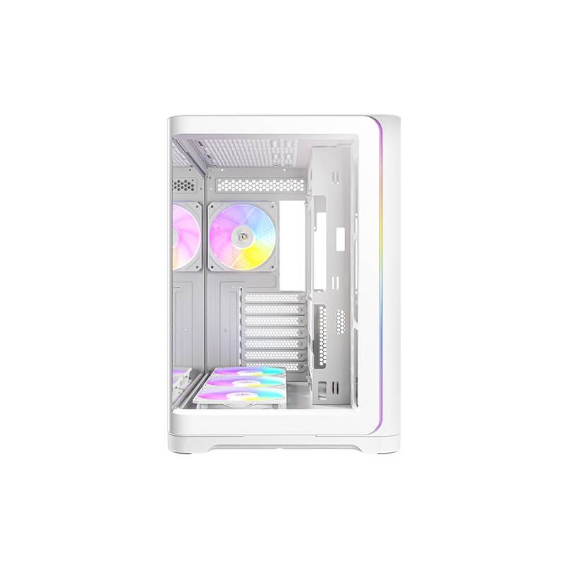 Caja ordenador gaming antec c5 curve argb atx cristal templado blanca