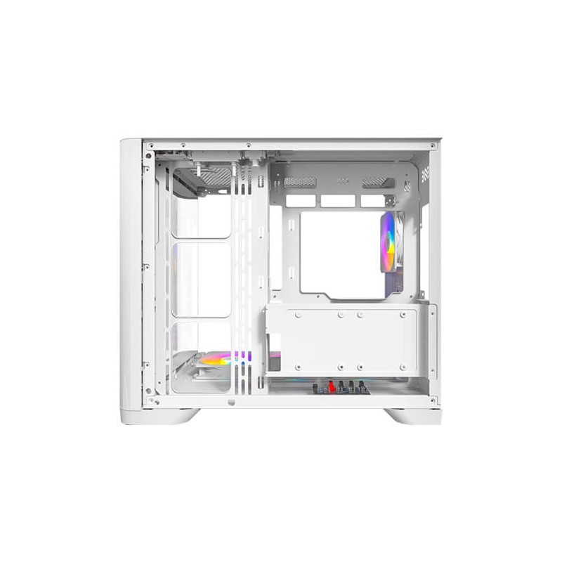 Caja ordenador gaming antec c5 curve argb atx cristal templado blanca