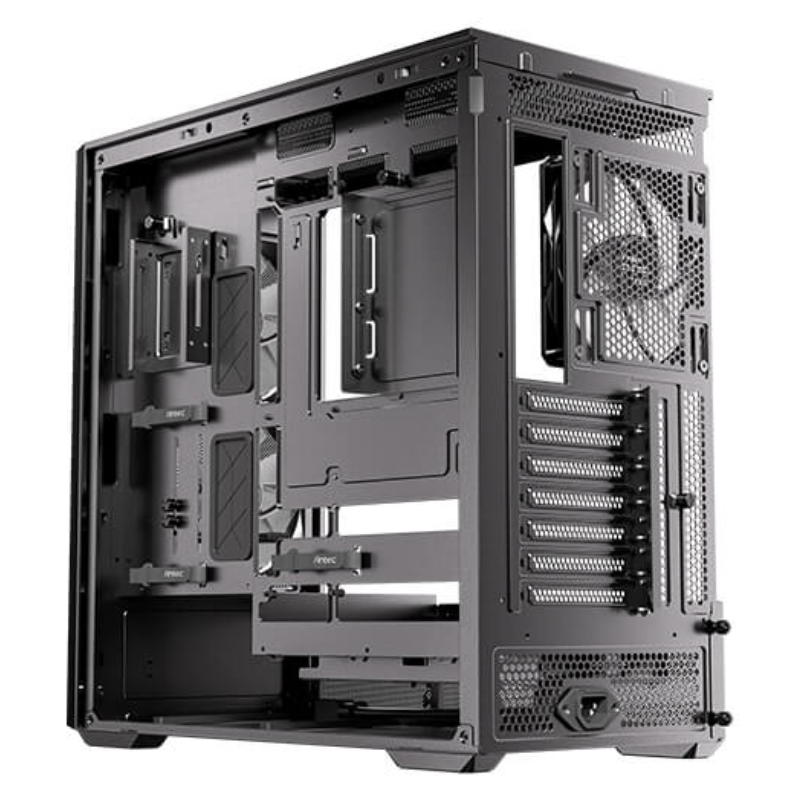 Caja ordenador gaming antec flux rear atx argb cristal templado negra