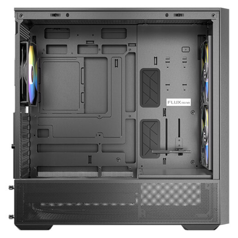 Caja ordenador gaming antec flux rear atx argb cristal templado negra