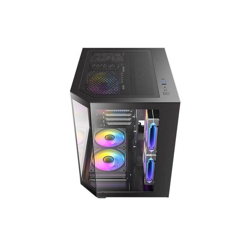 Caja ordenador gaming antec cx m2 argb matx cristal templado negra