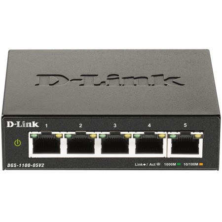 Switch D-Link DGS-1100-05V2 5 Puertos/ RJ-45 10/100/1000