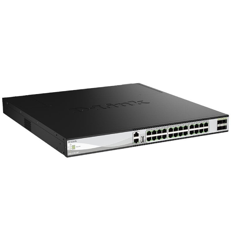 Switch Gestionable D-Link DXS-3130-28P/E 24 Puertos/ RJ-45 10/100/1000/ SFP/ PoE
