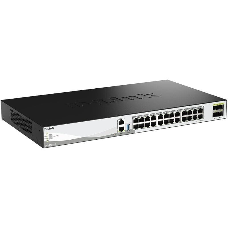 Switch Gestionable D-Link DXS-3130-28/E 24 Puertos/ RJ-45 10Gbps/ SFP/ PoE