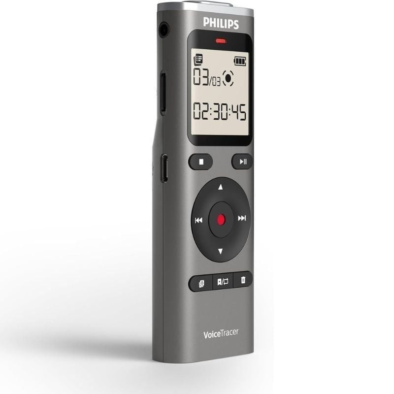 Grabadora de Voz Philips VoiceTracer DVT1170/ 20kHz/ Plata