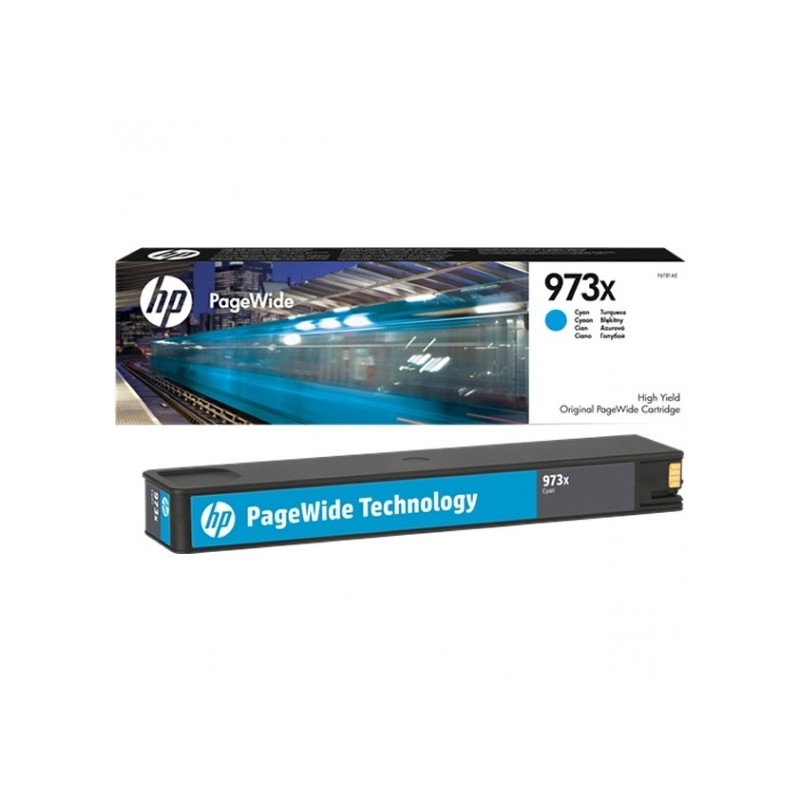 Cartucho tinta hp original cartridge nº 973x cian pagewide f6t81ae