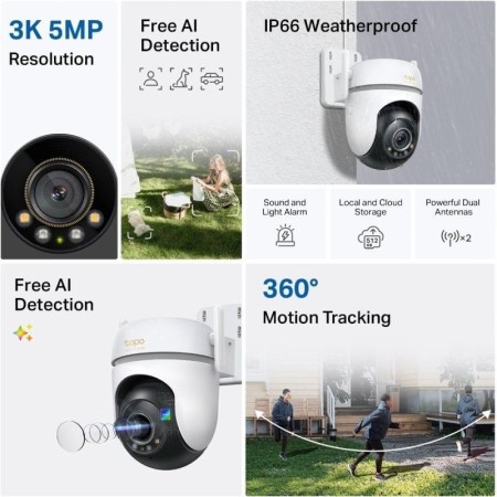 Cámara de Videovigilancia TP-Link Tapo TC43/ Visión Nocturna/ Control desde APP