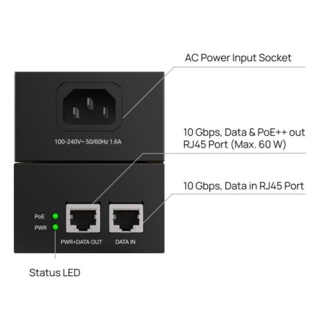 TP-Link POE370S Inyector 1x10G PoE 1x10G