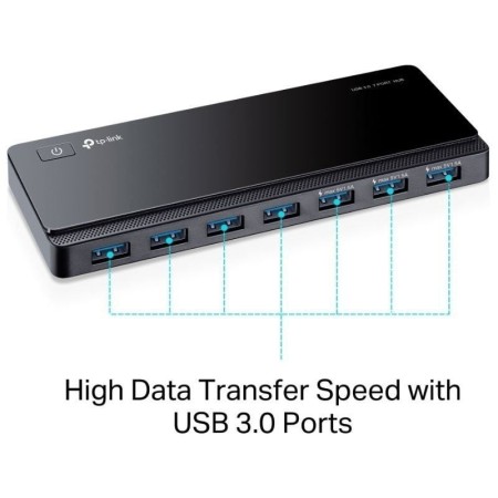 Hub USB 3.0 TP-Link UH700/ 7xUSB/ 1xMicroUSB DC/ Negro