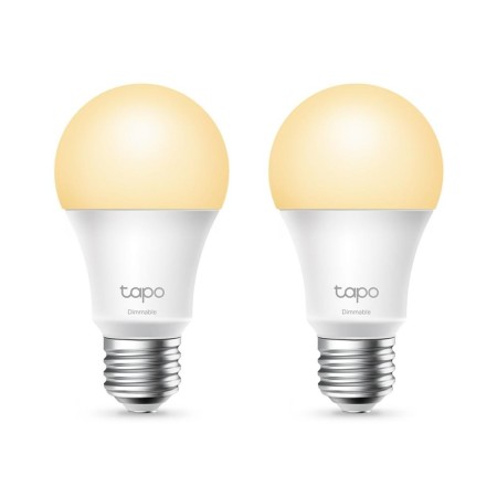 Bombilla Inteligente TP-Link Tapo L510E/ Casquillo E27/ 8.7W/ 806 Lúmenes/ 2700K/ Pack 2