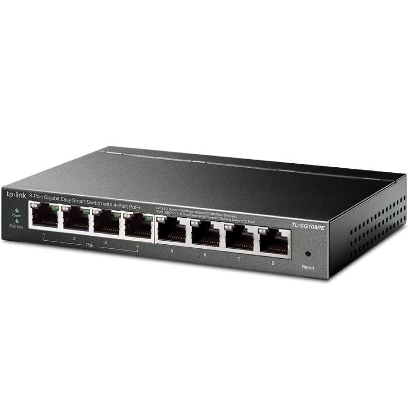 Switch TP-Link TL-SG108PE 8 Puertos/ RJ-45 10/100/1000/ PoE