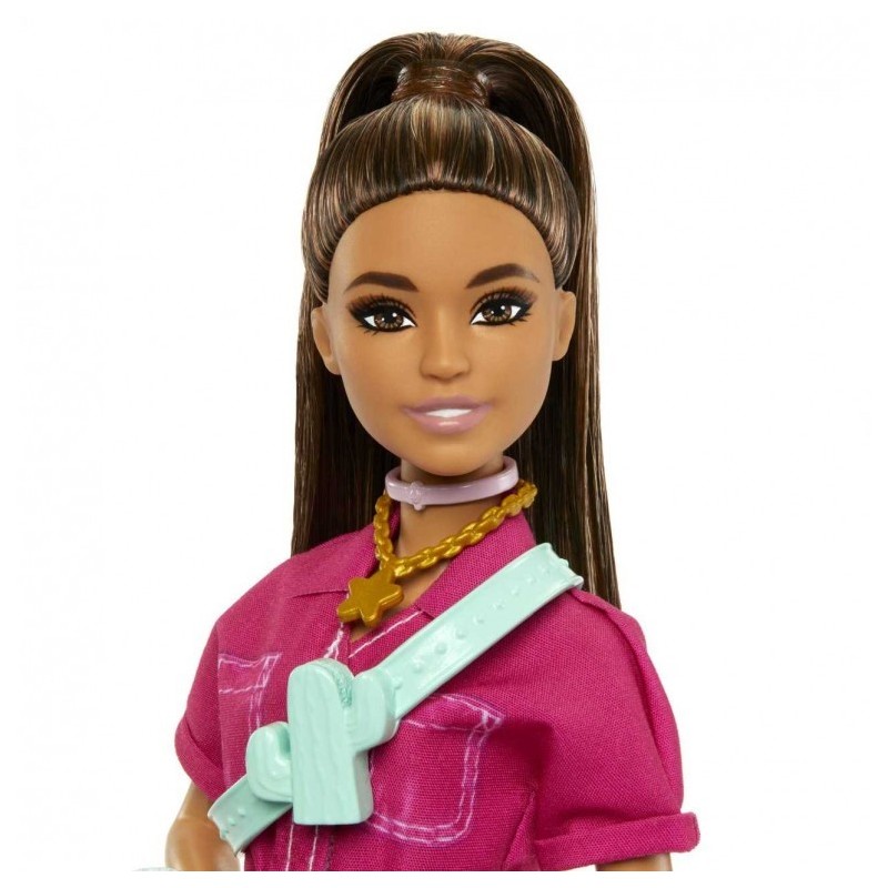 Muñeca barbie mattel mono rosa
