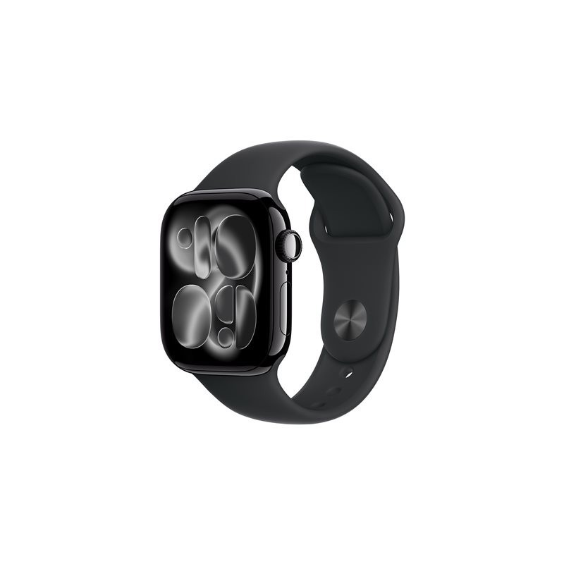 Smartwatch apple watch s11 gps + cellular 42mm jet black aluminium case black sport band - s - m
