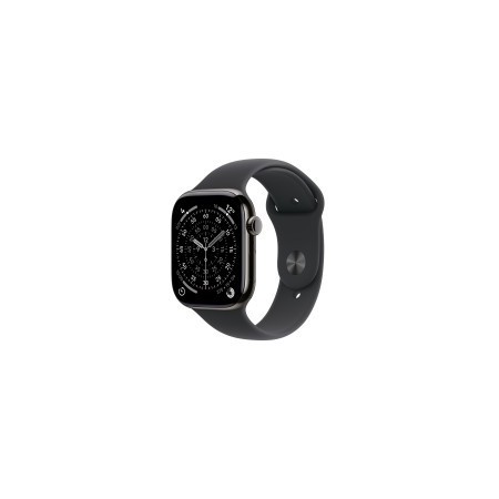 Smartwatch apple watch s11 gps + cellular 42mm slate titanium case black sport band s - m