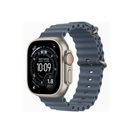 Smartwatch apple watch ultra 3 gps + cellular 49mm natural titanium case anchor blue ocean band