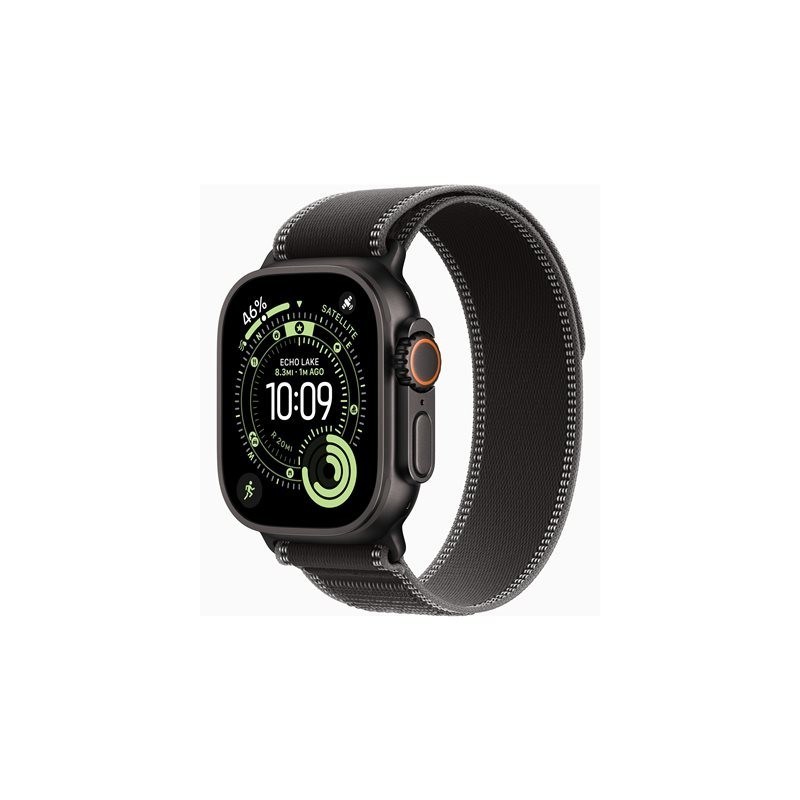 Smartwatch apple watch ultra 3 gps + cellular 49mm black titanium case black - charcoal trail loop - m - l