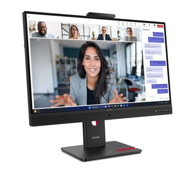 Monitor led 23.8 pulgadas lenovo thinkvision t24 - 4v ips - fhd - dp - hdmi - vga - 120hz - 4ms - vesa 100x100 - webcam