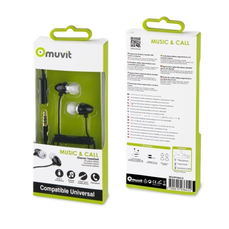 Auriculares muvit muhph0016 negro