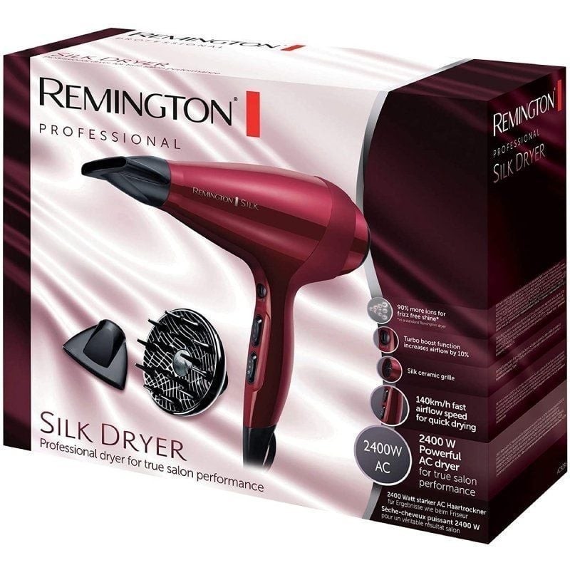 Secador Remington Silk Dryer AC9096/ 2400W/ Iónico/ Rojo
