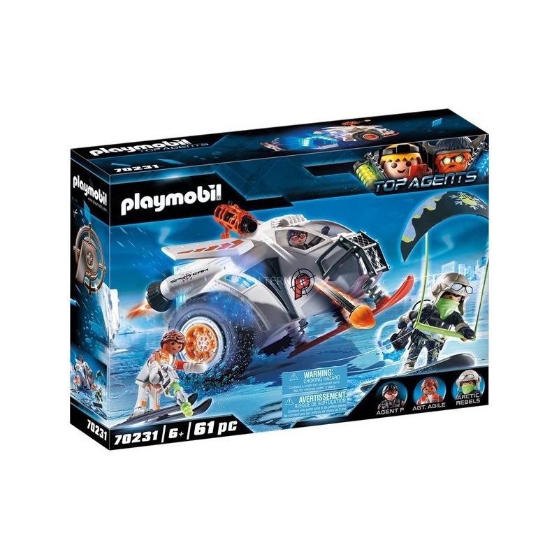 Playmobil espias spy team planeador de nieve