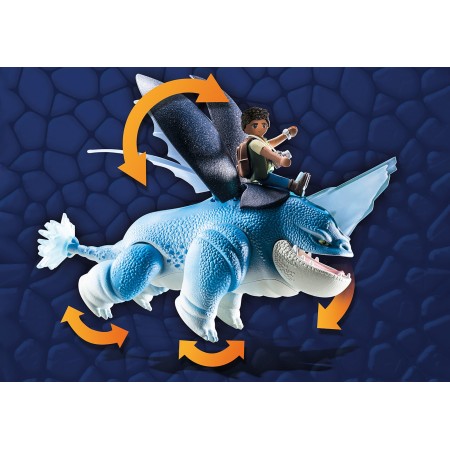 Playmobil dragones: nine realms: plowhorn & dangelo