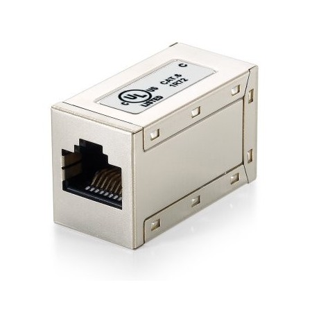Adaptador rj45 equip cat6 apantallado hembra hembra