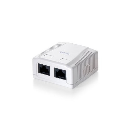 Roseta de superficie equip categoria 5e 2x hembras rj45