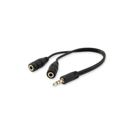 Cable audio equip mini jack 3.5mm macho a 2 jack 3.5mm hembra