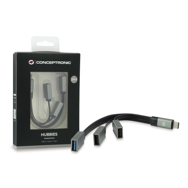 Hub usb tipo c conceptronic hubbies01g 1 x usb 3.0 - 2 x usb 2.0