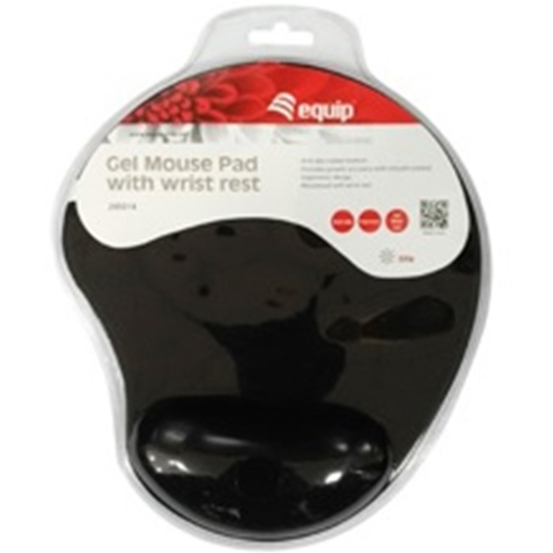 Alfombrilla equip life con reposamuñecas - antideslizante - negro