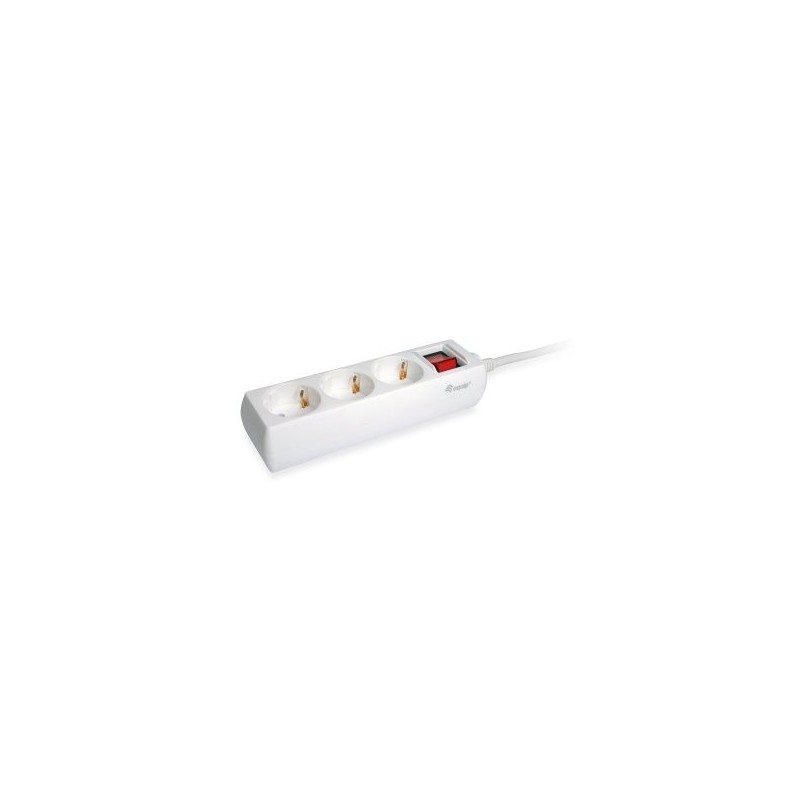 Regleta equip con 3 tomas cable de red de 1.5 metros y boton de apagado encendido