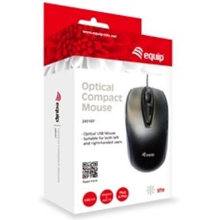 Mouse raton compact equip life optico usb 1000 dpi negro