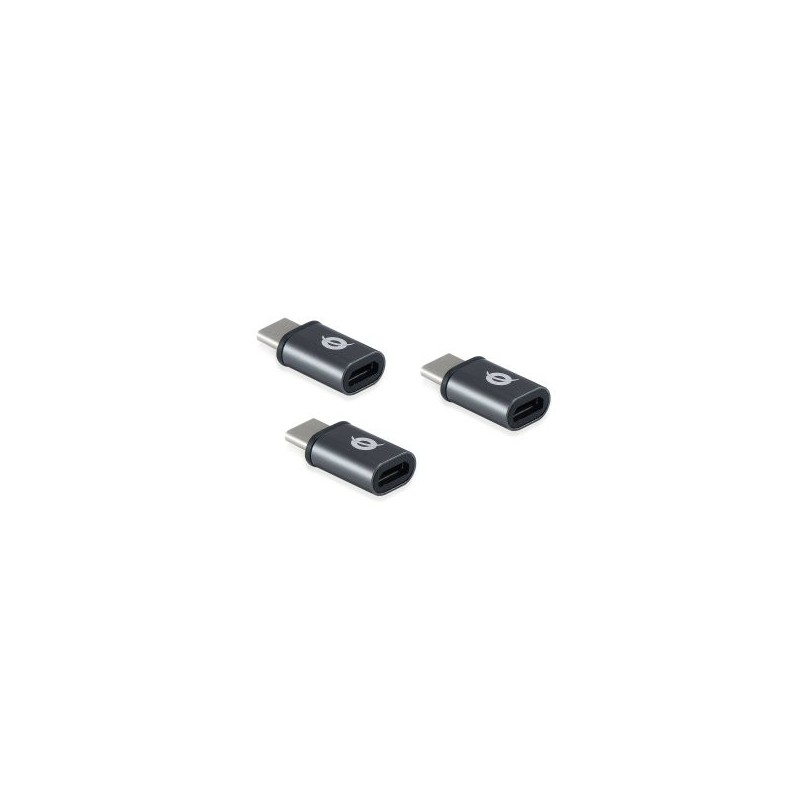 Kit adaptadores conceptronic usb tipo c 3.1 macho a micro usb hembra otg pack 3 unidades