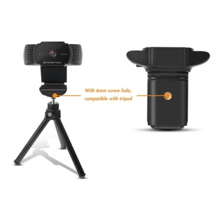 Webcam 2k conceptronic amdis02b 5mp - usb - 3.6mm - 30 fps - angulo vision 72º - enfoque automatico - microfono integrado