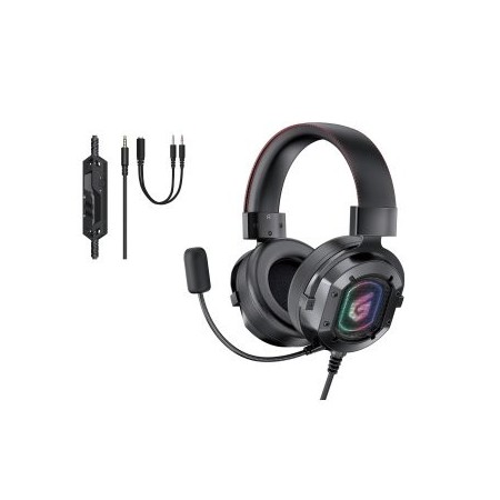 Auricular gaming conceptronic athan03b - jack 3.5mm - microsoft - rgb