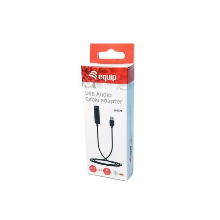 Cable adaptador de audio equip life jack 3.5mm - usb tipo a