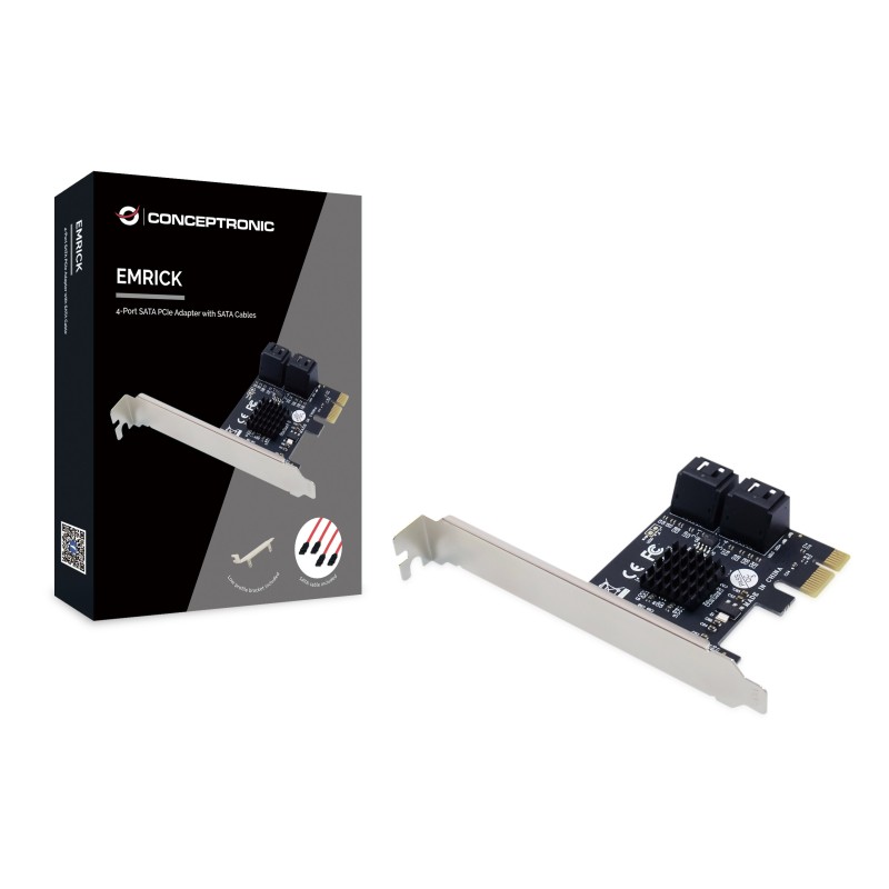 Tarjeta controladora conceptronic emrick03g pci express - 4 x sata 3