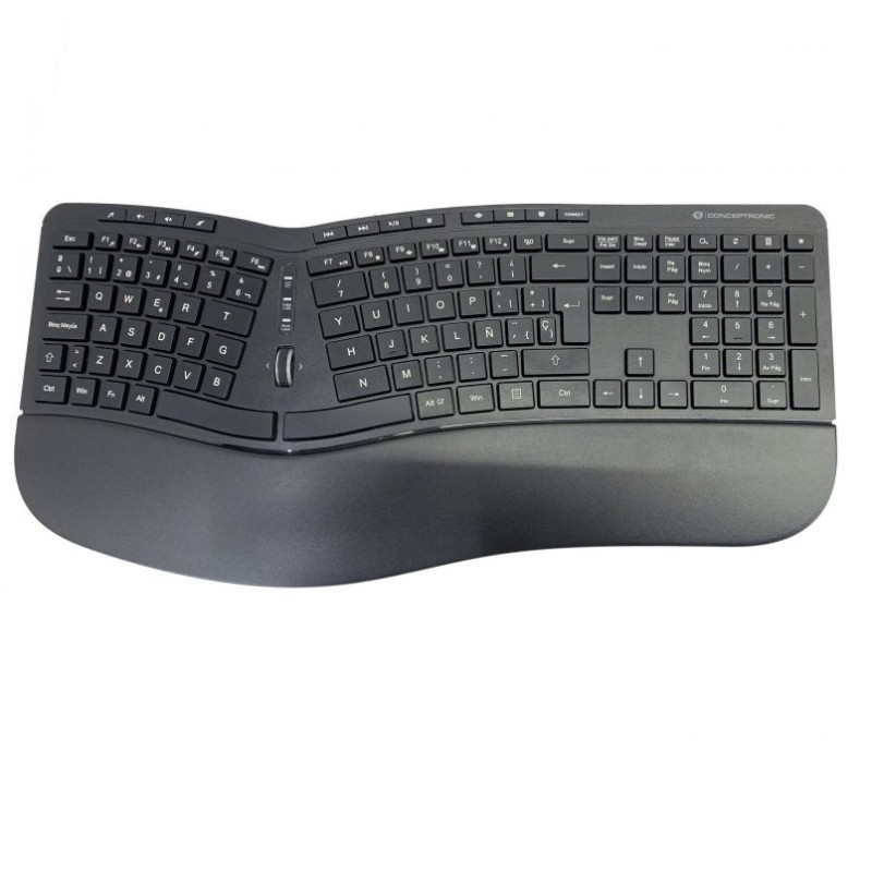 Kit teclado + mouse raton conceptronic orazio02 wireless inalambrico ergonomico