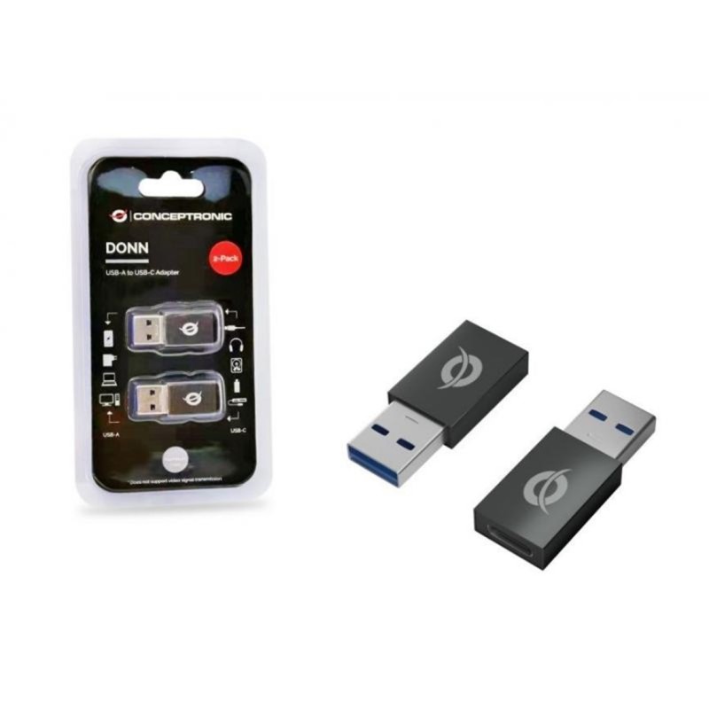 Kit adaptadores conceptronic usb 3.0 a usb tipo c macho - hembra 2 unidades