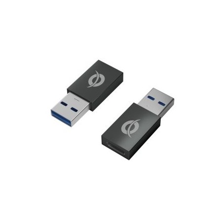 Kit adaptadores conceptronic usb 3.0 a usb tipo c macho - hembra 2 unidades